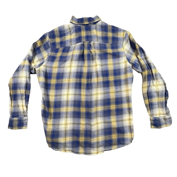 Ocean & Coast Men's L Flannel Plaid Cotton LS Button Up Shirt SEE DESCRIPTION - Picture 2 of 14